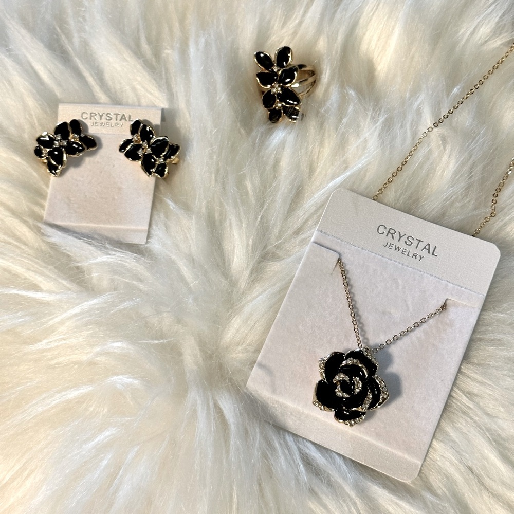 NEW Camellia flower set. 3 pieces. Read description.